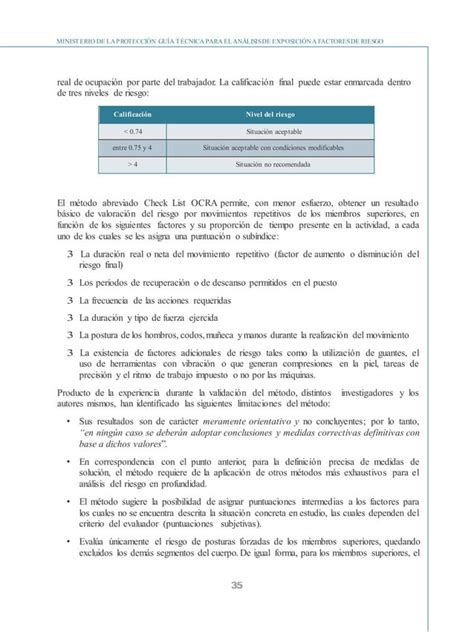 Guia Tecnica Exposicion Factores Riesgo Ocupacional Pdf