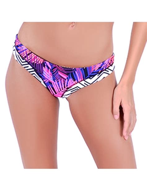 Calzón de bikini estilo colales estampado morado Samia cl Tamaño L