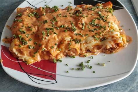 Cannelloni mit Tomaten Basilikum Hackfleisch Füllung von vorsterasche