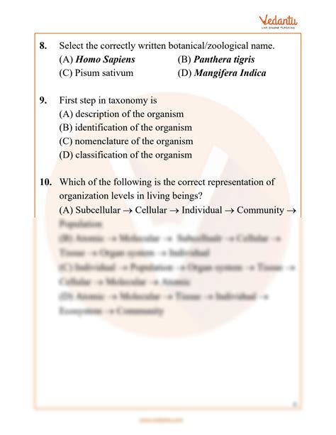 Solution Important Questions For Neet Biology 2023 The Living World