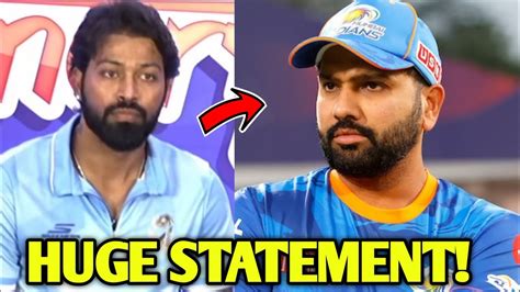 Hardik Pandya Huge Statement On Rohit Sharma And Mi Captain Controversy