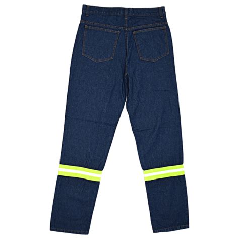 Amigo Safety Pantal N Jeans Mezclilla Oz Con Reflejante Ipf