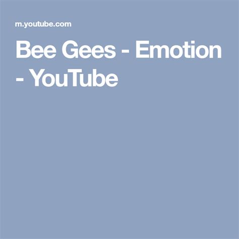 Bee Gees - Emotion - YouTube