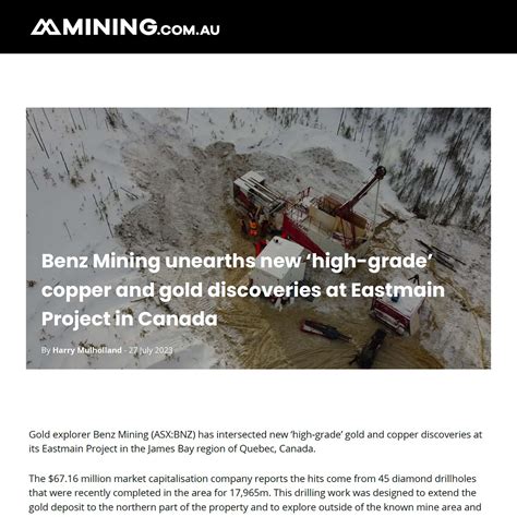 Benz Mining Corp Press Benz Mining Corp