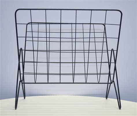 Black metal magazine rack | #218262