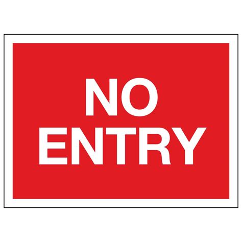 Free Printable No Entry Signs