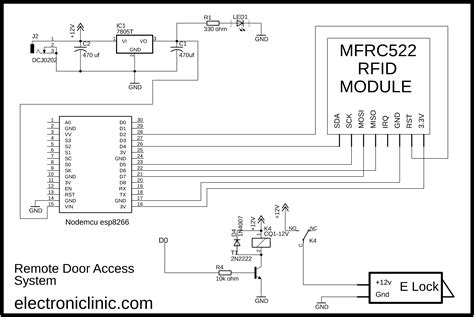 Rfid And Iot Esp8266 Rfid Based Remote Access Door Lock Rfid Iot