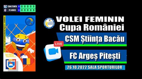 Live Cupa Rom Niei La Volei Feminin Csm Tiin A Bac U Fc Arge