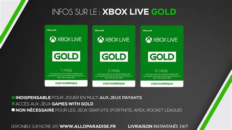 Abonnement XBOX Live Gold 1 Mois Achat Avec Forfait Mobile Et CB