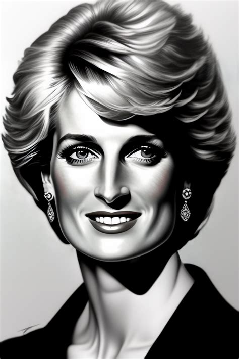 Lexica A Woman Looking Like Princess Diana Pencil Drawing Style