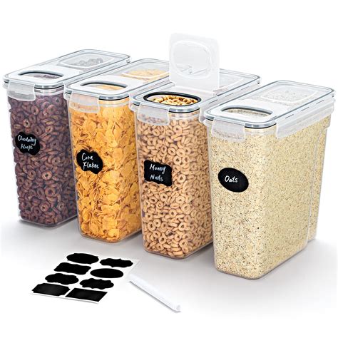 Lifewit L Oz Cereal Containers Storage With Flip Top Lids Pcs