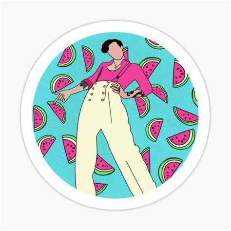 Harry Styles Watermelon Sugar Sticker By Stickers Pixels Redbubble