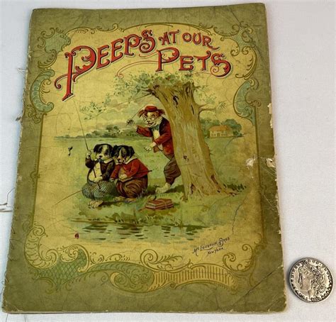 Lot Antique C 1890 Peeps At Our Pets Mcloughlin Bros Childrens