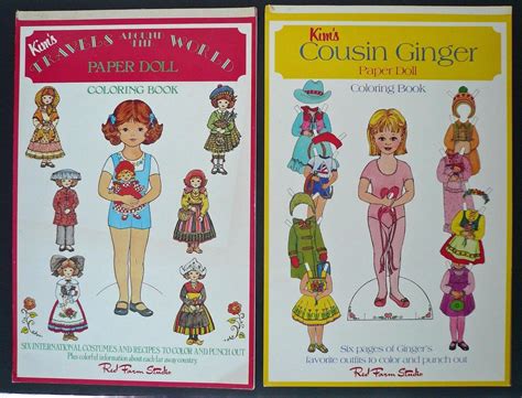 Kims Paper Doll Coloring Books Around The World And Cousin Ginger 2