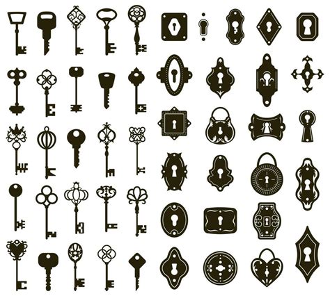 Keys And Keyholes Vintage House Door Keys And Keyholes Decorative