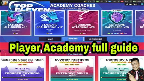 Player Academy Full Tutorial In Top Eleven 2023 Use Player Academy