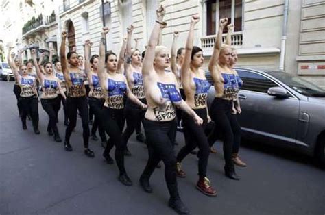 Marine Le Pen les Femen sont une secte d hystériques Et pour vous