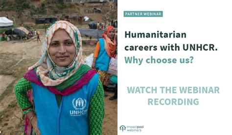 Watch The Webinar Humanitarian Careers With Unhcr