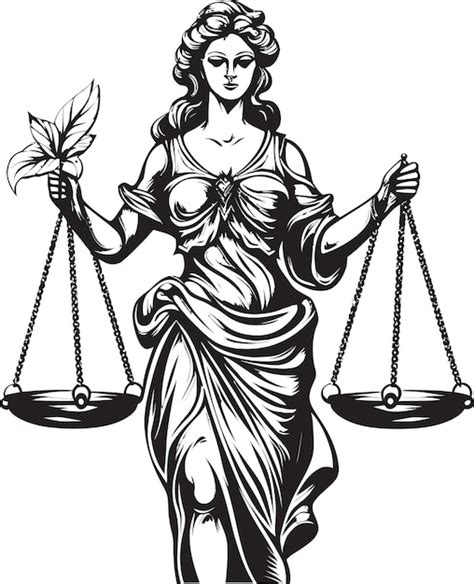 Legal Luminary Justice Lady Vector Equality Essence Icon Of Justice