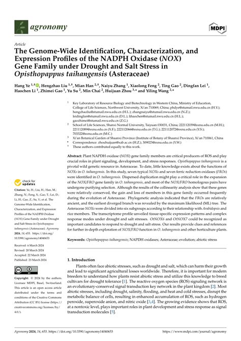 Pdf The Genome Wide Identification Characterization And Expression