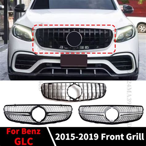 Diamond Gt Style Front Hood Grille Racing Bumper Grill For Mercedes X253 Benz Glc C253 200 220