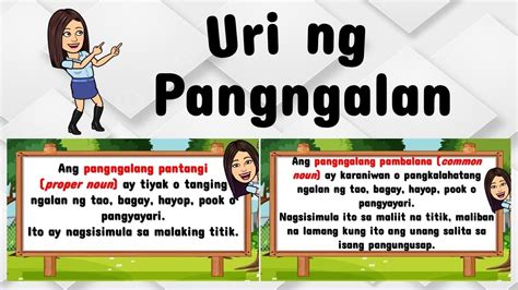 Uri Ng Pangngalan Pangngalan Pangngalang Pantangi At Pambalana