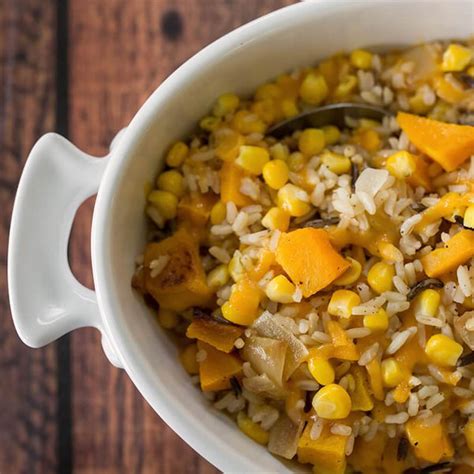 Butternut Squash Wild Rice And Corn Casserole Homecooked