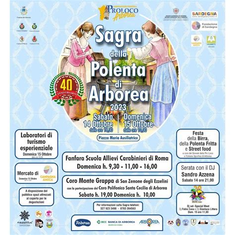 Sagra Della Polenta Ad Arborea Scopri Il Programma Di Oggi Domenica 15