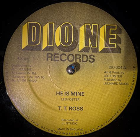 T T Ross He Is Mine Vinyl Discogs