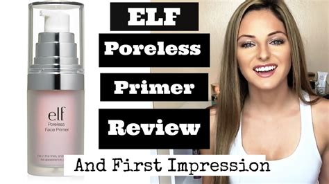 Elf Poreless Face Primer Review First Impression For Minimizing Large Pores Youtube