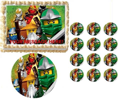 Ninjago All Characters Ninjas Edible Cake Topper Frosting Sheet All