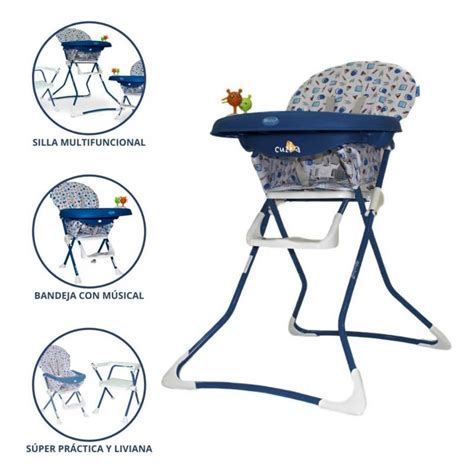 Ripley Silla Comer Ebaby Badala Azul Para Beb Plegable Blue