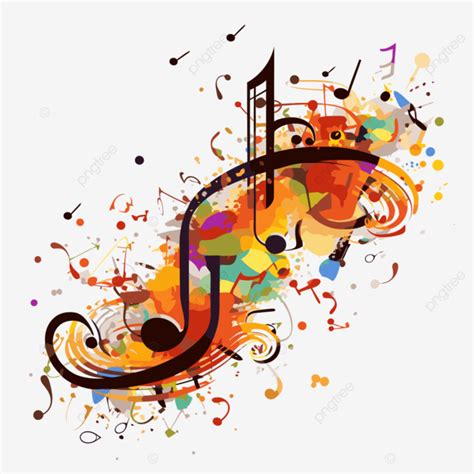 Free Musical Notes Vector Sticker Clipart Colorful Musical Note With