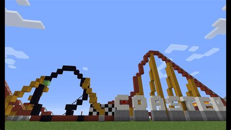 Minecraft Tutorial How To Build A Cool Looping Roller Coaster With