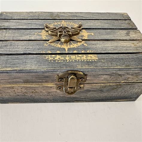 Wood Pirate Treasure Chest Etsy