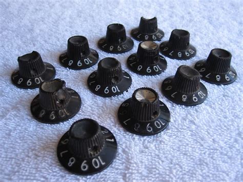 12 Vintage Fender Blackface Amp Knobs 1965 1966 1967 1964 Reverb