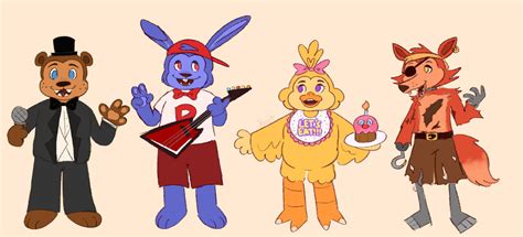 fnaf 1 animatronics by sillygirlmeow on DeviantArt