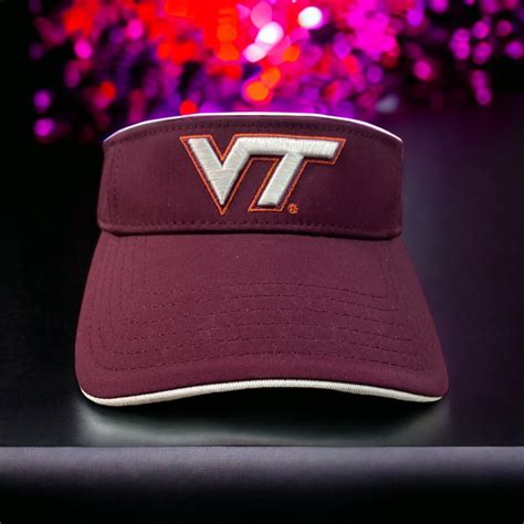 Virginia Tech Hokies The Game Embroidered Logo Maroon Visor Hat Cap Ebay