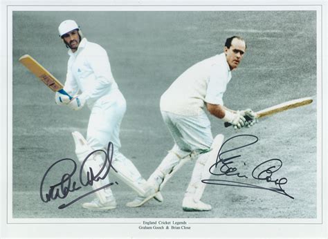 At Auction Cricket Graham Gooch And Brian Close Signed England Cricket