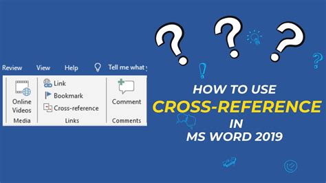 How To Use Cross Reference In MS Word 2019 Microsoft Word Tutorials