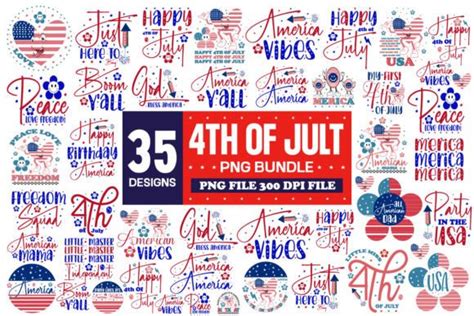 4th Of July Svg Bundle 35 Design 4th O Graphic By Gatewaydesign