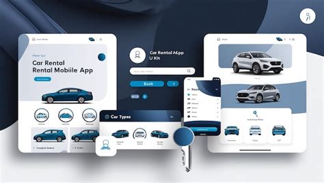 Premium Photo | Car Rental Mobile App UI Kit