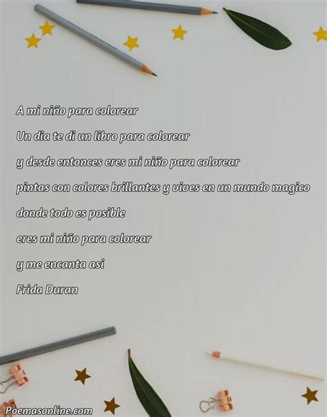 Cinco Poemas Para Colorear Poemas Online