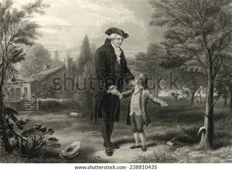 George Washington Cherry Tree George Washington Stock Illustration ...