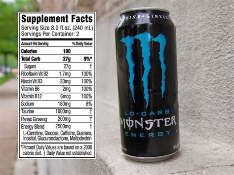 Monster energy drink nutrition label - klimtek