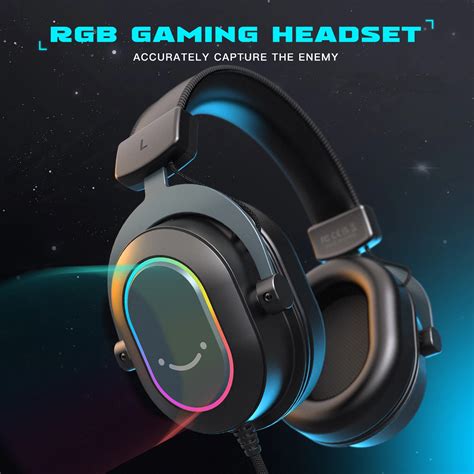 Fifine Dynamic Rgb Gaming Headset With Mic Over Ear Headphones Sur