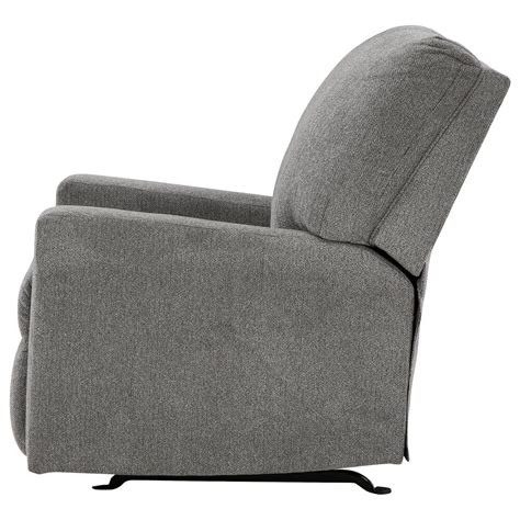 Signature Design By Ashley Deltona Manual Rocker Recliner In Graphite Nfm