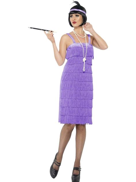 Jazz Flapper Womens Purple 1920s Costume Purple Flapper Dress Flapper Dress Costumes 1920s