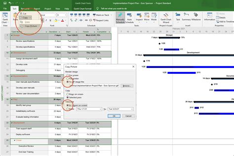 Microsoft Project Gantt Chart Ttutorial Template Export To Powerpoint