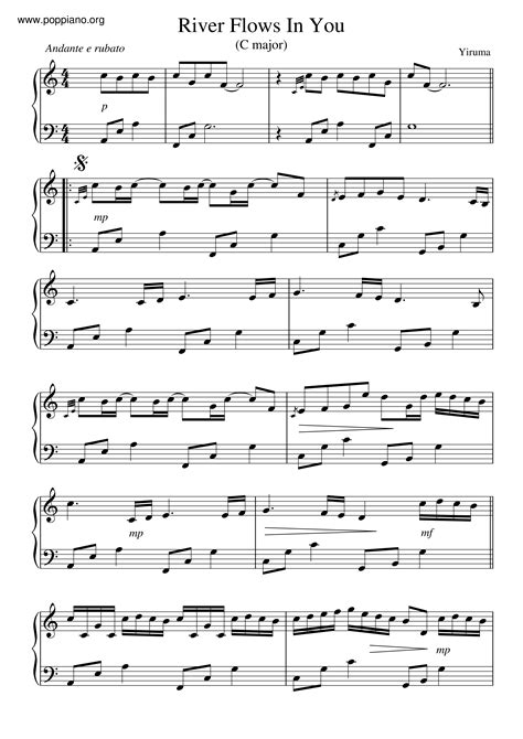 Yiruma River Flows In You Sheet Music Pdf Free Score Download ★